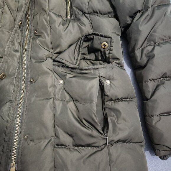 Michael Kors Women LP Army Green Down Quilted Puffer Winter Coat - Picture 8 of 14